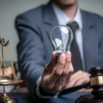 lawyer holding a bulb